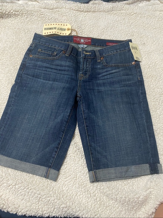 Lucky Brand Pants - Lucky Brand Blue Denim Ankle-Length Bermuda Shorts